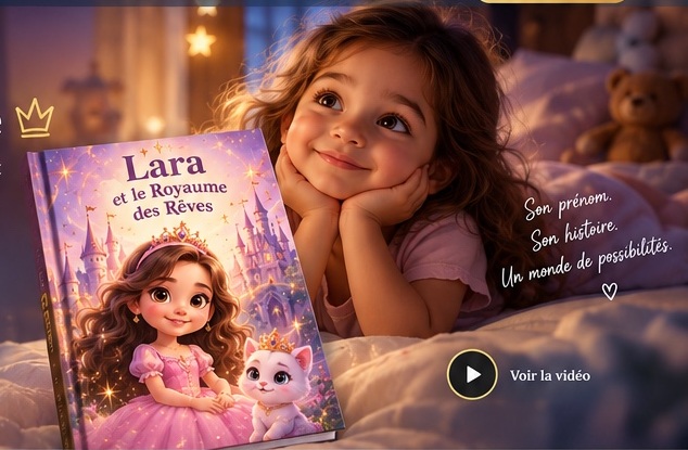 Enfant découvrant son livre Little Legend